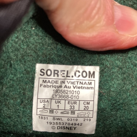 Disney sorel Olaf from Frozen snow boots with removable liners size 2 - Picture 7 of 7